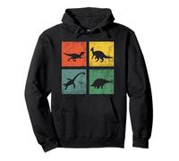 Dinosaure Dino Stégosaure Vélociraptor Plésiosaure Rétro Sweat à Capuche