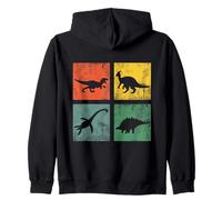 Dinosaure Dino Stégosaure Vélociraptor Plésiosaure Rétro Sweat à Capuche
