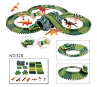 Dinosaure Dino World Pour Enfants Flexible Race Car Track Toys Construction Play-Set Toy, No.328