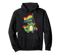 Dinosaure Drapeau LGBTQ Dino T-Rex Drapeau Arc-en-Ciel Sweat à Capuche