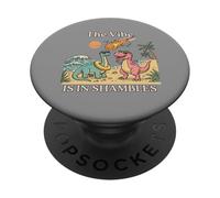 Dinosaure drôle The Vibe is in Shambles PopSockets PopGrip Adhésif