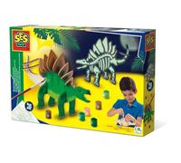Dinosaure en bois qui brille dans le noir - Kit de bricolage - Fabrique ton propre dinosaure qui brille dans le noir. Noir G
