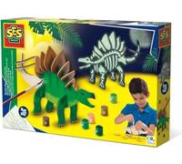 Dinosaure en bois qui brille dans le noir - Kit de bricolage - SES CREATIVE - Fabrique ton propre dinosaure qui brille dans le noir.