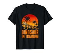 Dinosaure en Train d'entrainement Dragon Barbu Amoureux Rétro Vieilli T-Shirt Graphique avec Valeur
