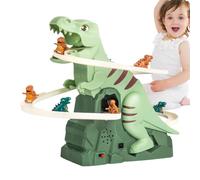 Dinosaure Escaladeur Glissière Musicale - Jouet Éducatif Circuit Glissoire | Circuit Montagnes Russes avec Lumières et Musique pour de 3 Ans et Plus
