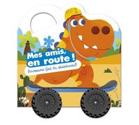 Dinosaure fait du skateboard - Mes amis en route ! - Collectif - Tam-Tam - cartonné - Album jeunesse