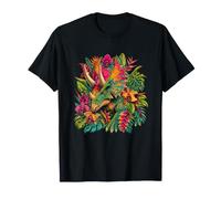 Dinosaure Floral Jungle Triceratops Paradis Tropical T-Shirt