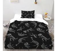 Dinosaure Fossile Cimetière Symphonie Ensemble De Lit Single（135x200cm） Impression 3D WildVie Let Terre Pour Enfants Et Adolescents En Microfibre Respirant Avec Fermeture Éclair Literie Confort