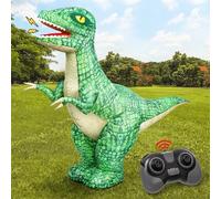 Dinosaure Géant Gonflable Télécommandé 2.4GHz pour Enfants, Jouet Électrique avec Rotation à 360° et Marche Avant/Arrière, Rechargeable, Idée Cadeau pour Garçons de 6 à 12 Ans Anniversaire