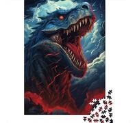 Dinosaure Géant Puzzle 1000 Pièces Papier pour Adultes Style Art Monstre Jeu de Puzzle 1000 Pièces Détente Décoration Maison Cadeau 52x38cm/1000pcs