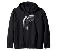 Dinosaure Graphique Archéologie Motif Squelette Impression Art Sweat à Capuche