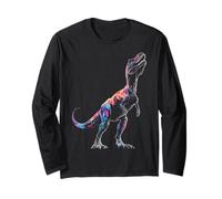 Dinosaure Graphique Archéologie T-Rex Motif coloré Manche Longue