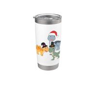 Dinosaure Halloween Thanksgiving Noël Gobelet isotherme en acier inoxydable double paroi
