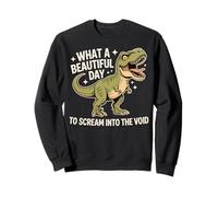 Dinosaure Humoristique avec Citation Sarcastique « What a Beautiful Day » Sweatshirt