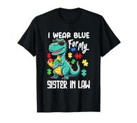 Dinosaure « I Wear Blue for My Sister in Law » T-Shirt