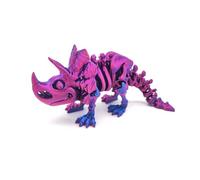 Dinosaure Imprimé 3D Impressions 3D Squelette de Triceratops Articulé pour Bureau à Domicile Décoration de Bureau Exécutif Cadeaux Fantaisie Surprise-Red Blue||16cm/6.3in