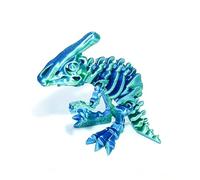 Dinosaure Imprimé 3D Objet Imprimé 3D Parasaurolophus pour la Décoration de Bureau Maison Cadeaux Fantaisie Surprise-Blue Green||19cm/7.5in