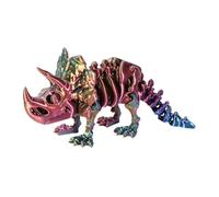 Dinosaure Imprimé En 3D - 8,86x4,53x2,36 Pouces Figurine De Jouet De Dinosaure Fidget, Objet De Collection Imprimé En 3D Articulé, Conception Commune Mobile | Ornement De Bureau Pour Étagère, Décorati