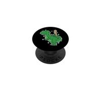 Dinosaure Jouant au Baseball PopSockets PopGrip Adhésif