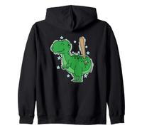 Dinosaure Jouant au Baseball Sweat à Capuche