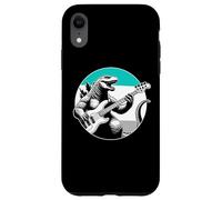 Dinosaure Jouant de la Guitare Basse Cadeau pour Guitare Basse T-Rex Coque pour iPhone XR
