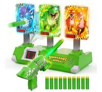 Dinosaure Jouet Pistolet avec Lumineux Cible Tir Electronique Automatiques, Dinosaur Jeux Enfant 3-12 Ans Cadeau Garcon 3 4 5 6 7 8 9 10 11 Ans Jouet Enfant 4-9 Garçon Cadeaux de Noël Anniversaire