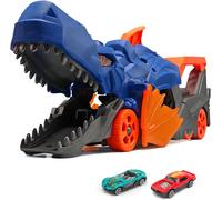 Dinosaure Jouet Voiture Enfant-Transporter D'Autos De Jouets Avec 2 Mini-Voitures En Métal Pour Les Enfants De 3 À 6 Ans,Capable De Stocker Jusqu'À 5 Véhicules