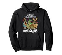 Dinosaure Just a Girl Who Loves Dinosaurs T-Rex Brachiosaure Sweat à Capuche
