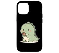 Dinosaure Kawaii avec Fleur Coque pour iPhone 12/12 Pro