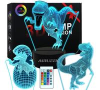 Dinosaure Lampe 3d Led Veilleuse Enfant-16 Variations De Couleurs/3 Modèles/1 Télécommande/1 Base,Décoration Chambre Cadeau De Jouet Drôle Pour Garçon Fille