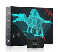 Dinosaure Lampe Illusion 3D 7 Changements de Couleurs Touch / 16 Couleurs avec Télécommande Veilleuse pour Bébé Chambre Décoration Enfant Cadeau G_7 Couleurs Touch + 16 Couleurs Télécommande