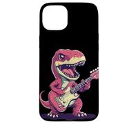 Dinosaure lance-guitare pour un moment musical épique Coque pour iPhone 15 Plus
