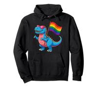 Dinosaure LGBT Rainbow Flag Pride Month Gay Lesbian Boy Kids Sweat à Capuche