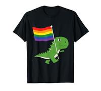 Dinosaure LGBT Rainbow Flag Pride Month Gay Lesbian Boy Kids T-Shirt