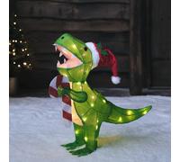 Dinosaure Lumineux de 53 cm, Figurine de Noël pour l'Extérieur