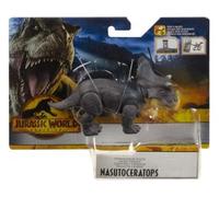Dinosaure nasutoceratops - pour Jurassic World - Dino féroce 14 cm - Set Animaux préhistorique + 1 Carte Tigre - nouveauté