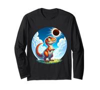 Dinosaure Observant l'éclipse Solaire. paléontologie, Astronomie Manche Longue