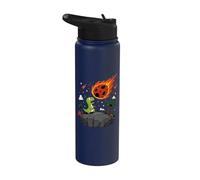 Dinosaure observant un astéroïde Meteor Trex Stainless Steel Insulated Water Bottle