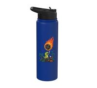 Dinosaure observant un astéroïde Meteor Trex Stainless Steel Insulated Water Bottle