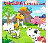 Dinosaure point par point: Livre de coloriages pour enfants de 4 à 8 ans | Format carré 20,9 x 20,9 cm