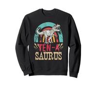 Dinosaure pour Enfant de 10 Ans - Anniversaire - 10e T Rex Dino Ten Saurus Sweatshirt