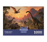 Dinosaure Préhistorique | Paysage Jurassique Puzzle 1000 Pièces, Défi Difficile Jouet Relaxant pour Adultes Et Enfants Jeu Éducatif Décor Mural & Cadeau Moderne 70x50cm/1000pcs