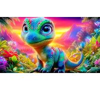 Dinosaure Puzzle 1000 pièces Educa Jouet en Bois Jeu D'Intelligence Décoration Intérieure Jeu éducatif Challenge Toy pour Adultes & Enfants des 14 Ans dinosaure38x52cm/1000pcs