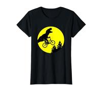 Dinosaure Rex sur vélo Dino Rex Cadeau T-Shirt, Femme, Noir, M