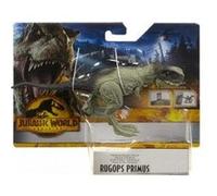 Dinosaure rigops primus - pour jurassic world - dino féroce 19 cm - set animaux préhistorique et 1 carte tigre - nouveauté