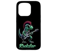 Dinosaure Rock Star Guitare Rock'n Roll Musique Chanteur Groupe Coque pour iPhone 15 Pro