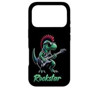 Dinosaure Rock Star Guitare Rock'n Roll Musique Chanteur Groupe Coque pour iPhone 17 Pro