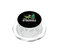 Dinosaure Sapin de Noël Rex The Struggle Trex Pyjama de Noël PopSockets PopGrip pour MagSafe