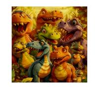 Dinosaure Souriant Haute Définition Couverture En Flanelle - HD Impression Numérique | Couverture En Flanelle Douce À Motif Animaux 150x130 Cm | Pour Coin Lecture Chambre D Chambre A Coucher Maison Ca