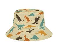 Dinosaure Squad Chapeau bob en peluche unisexe pour la plage, les voyages, la pêche en plein air pour homme et femme, Motif Dinosaur Squad, taille unique